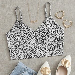 SHEIN leopard wrap Cami top